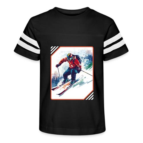 Skiing is Life - Kid's Football Tee