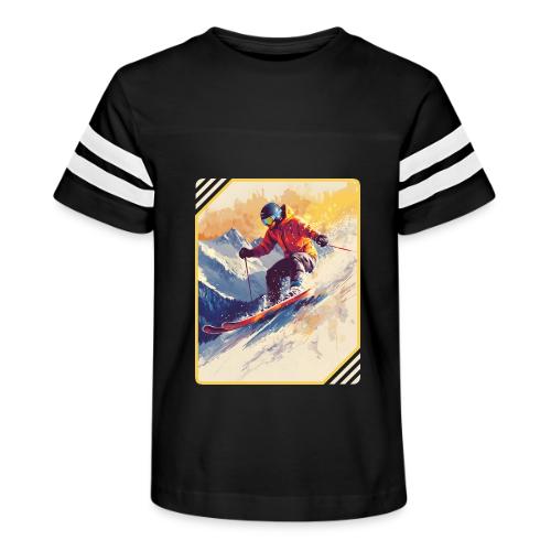 Skiing Through Snow Dreams - Kid's Football Tee