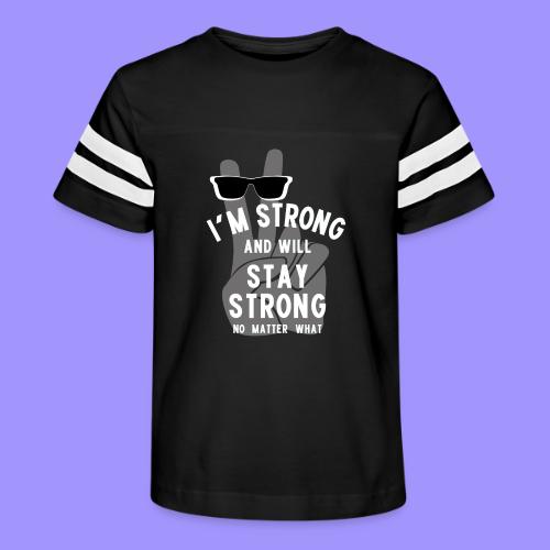 I'm Strong and Will Stay Strong - White - Kid's Football Tee