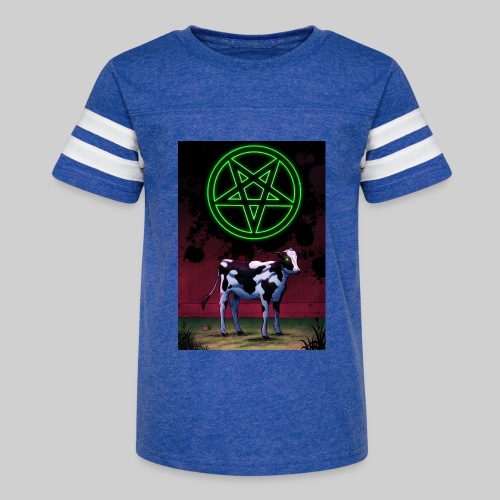 Satanic Cow - Kid's Vintage Sports T-Shirt