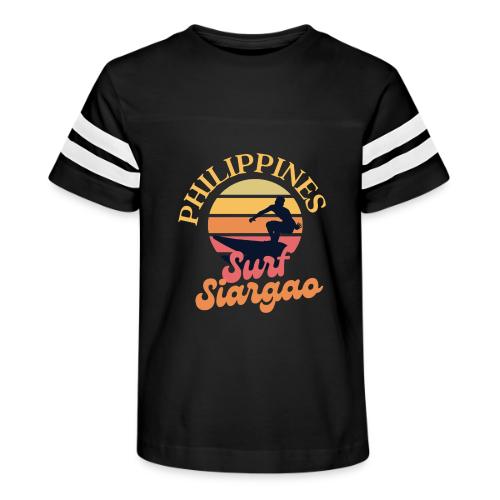 Siargao Retro Classic Surfing Sunset Beach T Shirt - Kid's Football Tee