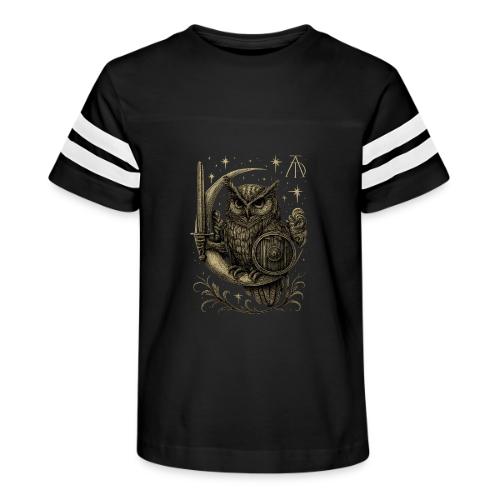 Moon Warrior Owl – Celestial Strength Tee - Kid's Football Tee