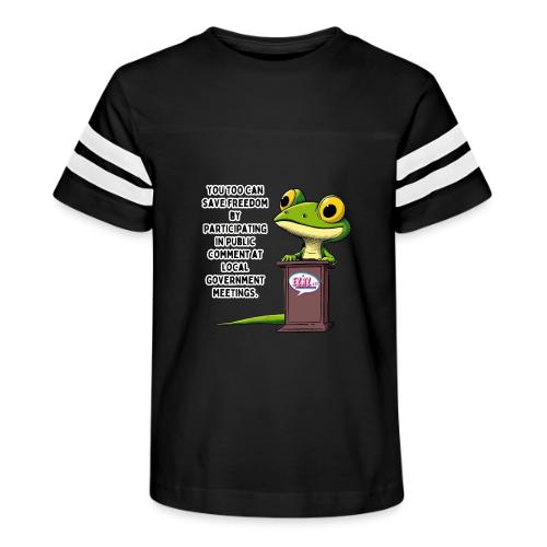Public Comment Lizard Design - Kid's Football Tee