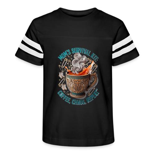 Mom's Survival Kit Tee | Coffee Chaos - Kid's Football Tee