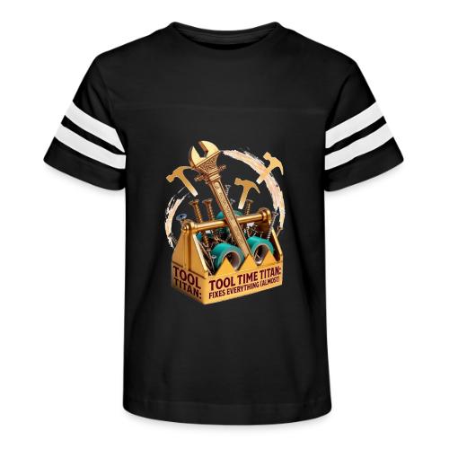 Tool Time Titan T Shirt, Funny Dad Gift - Kid's Football Tee