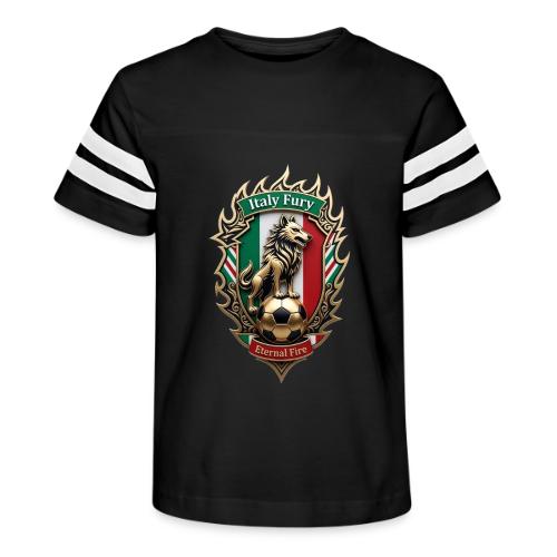 Italy Wolf Fury T-Shirt, Italian Flag Pride Gift - Kid's Football Tee
