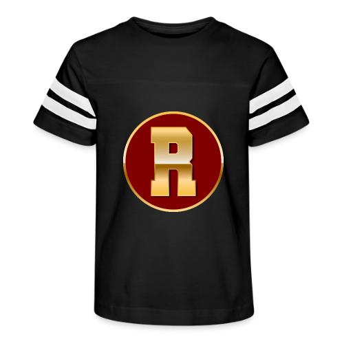 Letter R – Capital Varsity Alphabet Monogram - Kid's Football Tee