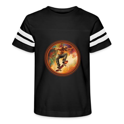 Skateboarding Mode On - Kid's Football Tee