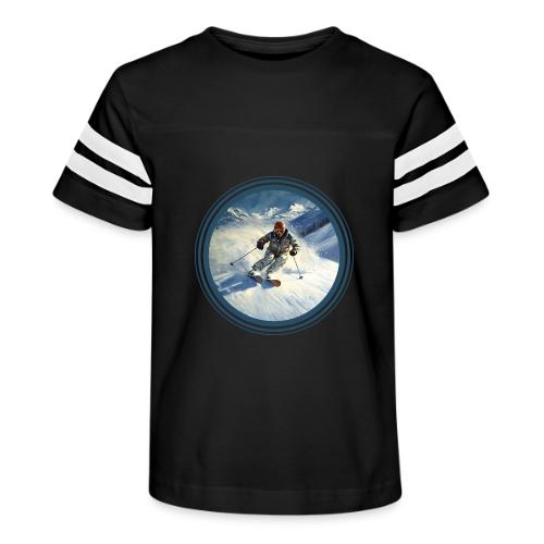 Skiing Power Moves - Kid's Football Tee