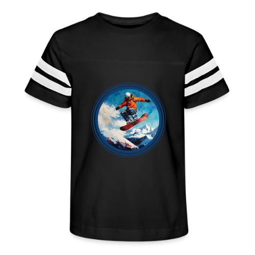 Snowboarding Vibes - Kid's Football Tee