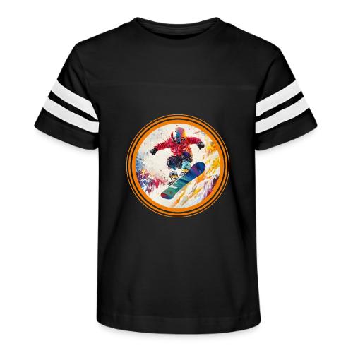 Snowboarding Horizon - Kid's Football Tee