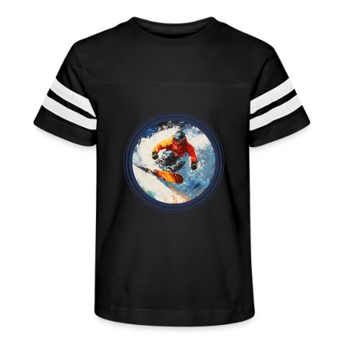 Snowboarding Rebel - Kid's Football Tee