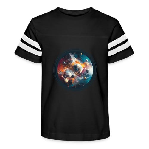 Planets in Acrylic Dreams - Kid's Football Tee