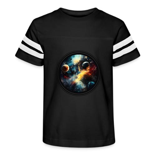 Painted Cosmos of Planets - Kid's Football Tee