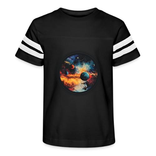 Cosmic Brush Planets - Kid's Football Tee