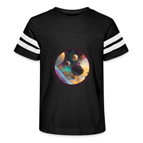 Planets in the Abstract - Kid's Football Tee