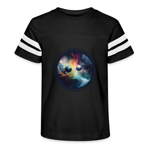 Chaotic Color Planets - Kid's Football Tee