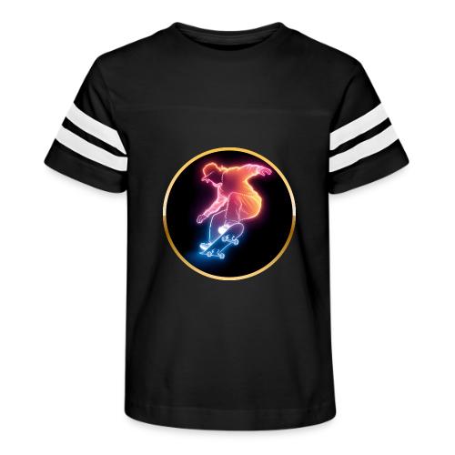 Skateboarding: Golden Trick Rider - Kid's Football Tee