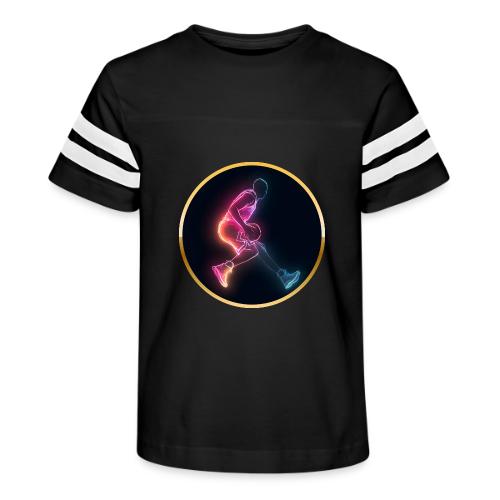 Basketball: Golden Court Glow - Kid's Football Tee