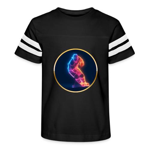 Hockey: Neon Hockey Sketch - Kid's Football Tee