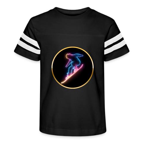 Snowboarding: Neon Snow Drift - Kid's Football Tee