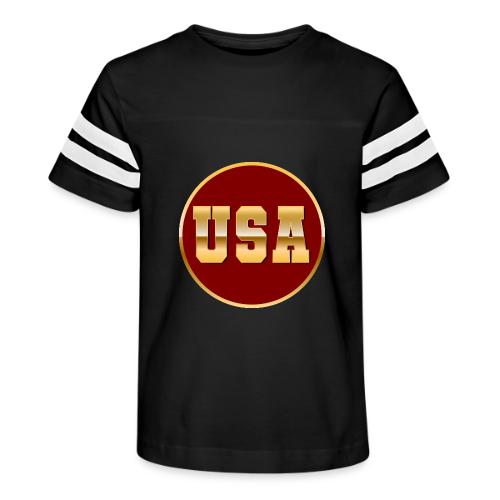 Golden USA Seal - Kid's Football Tee