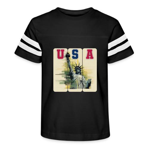 Art illustration of the Statue of Liberty - Kid's Football Tee