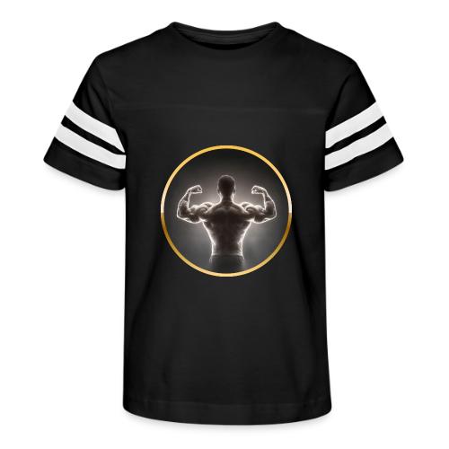 Bodybuilding: Neon Strength Frame - Kid's Football Tee
