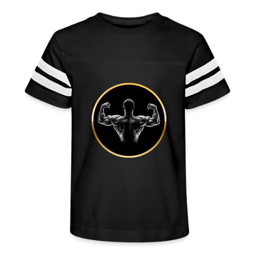 Bodybuilding: Golden Back Power - Kid's Football Tee