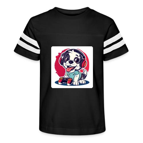 Puppy: Playful Paws Gaming Buddy - Kid's Football Tee