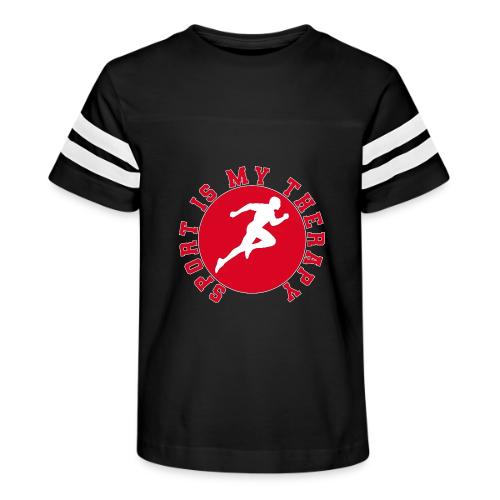 Sport Is My Therapy – Running Motivation Badge - Kid's Football Tee