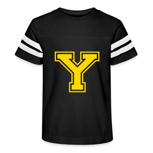Letter Y – Capital Athletic Alphabet Monogram - Kid's Football Tee