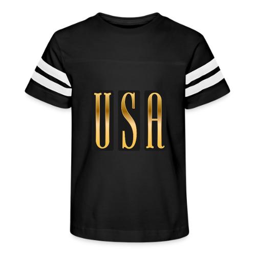 USA Gold Monolith - Kid's Football Tee