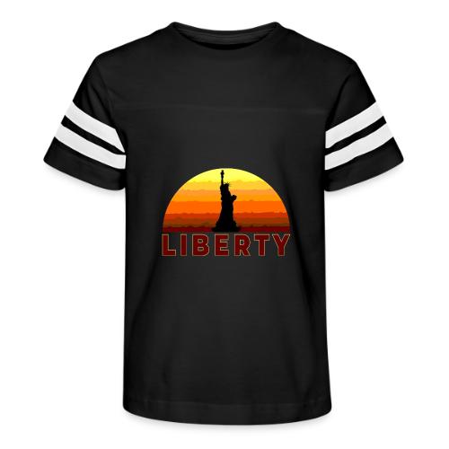 USA: Sunset Liberty Bold - Kid's Football Tee