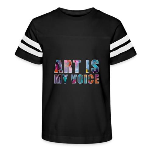Art Is My Voice - Kid's Football Tee