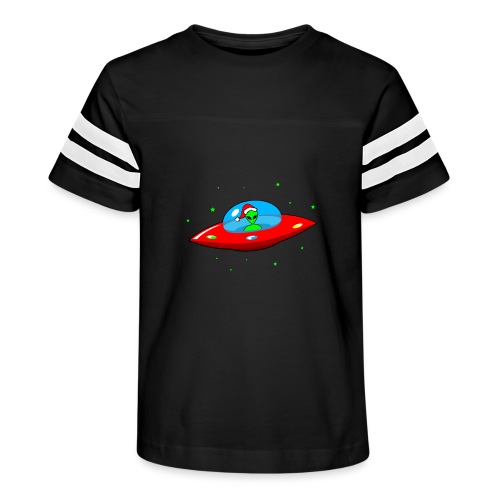 UFO Alien Santa Claus - Kid's Vintage Sports T-Shirt