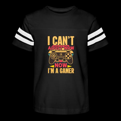 Can't Adult, Gaming Now! Tee - Kid's Football Tee
