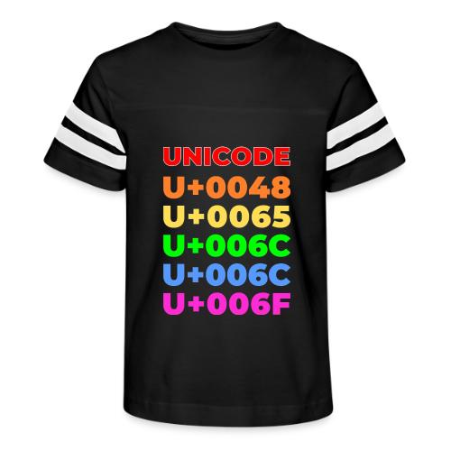 Hello, in unicode - Kid's Football Tee