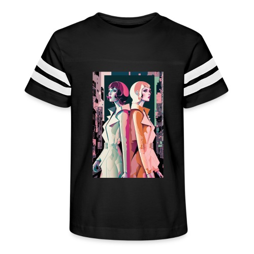 Trench Coats - Vibrant Colorful Fashion Portrait - Kid's Football Tee