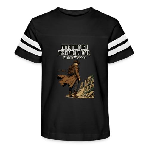 Enter Through the Narrow Gate | Matthew 7:13-14 - Kid's Football Tee