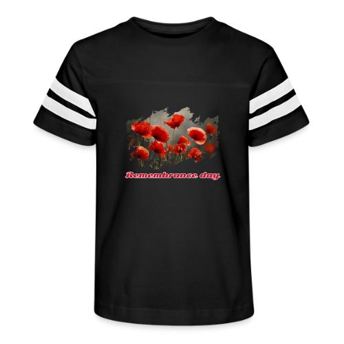 Remembrance Day with poppies - Kid's Football Tee