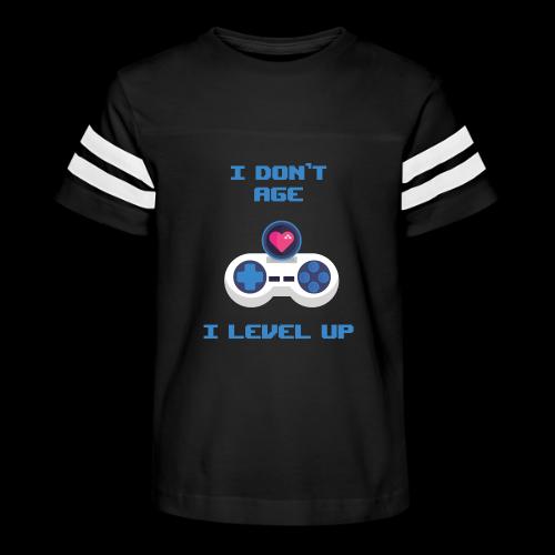 I Don't Age, I Level Up! - Kid's Football Tee