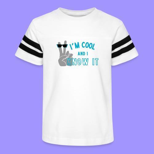 I'm Cool and I Know It - Fun Self Affirmation - Kid's Football Tee