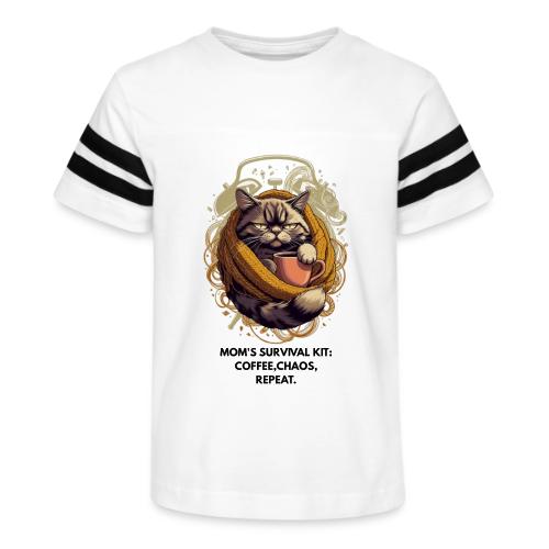 Powered by Sarcasm Cat Tee - Kid's Football Tee