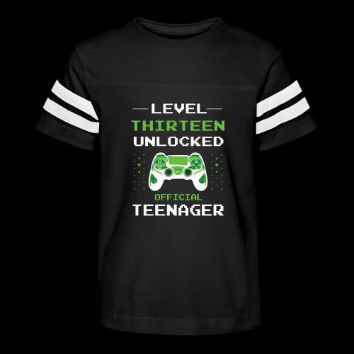 Level Thirteen Unlocked: Official Teenager - Kid's Football Tee
