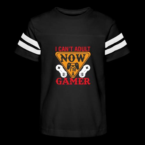 I Can't Adult Now, I'm A Gamer - Kid's Football Tee