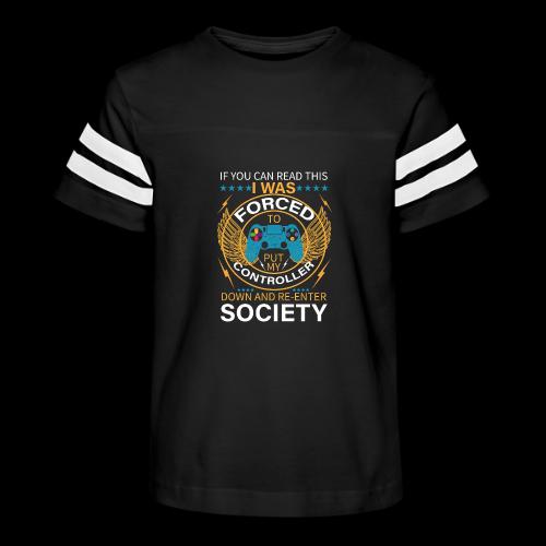 I WAS FORCED TO PUT MY CONTROLLER - Kid's Football Tee