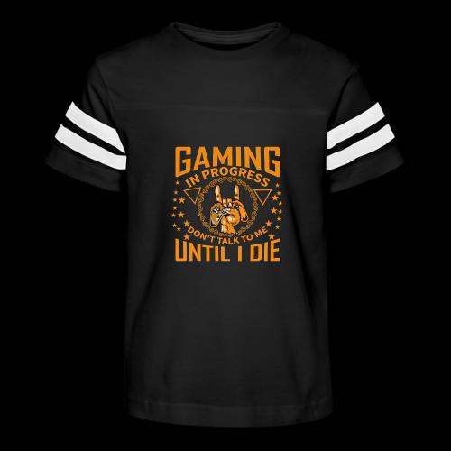 Gaming in Progress: Don't Talk Until I Die - Kid's Football Tee