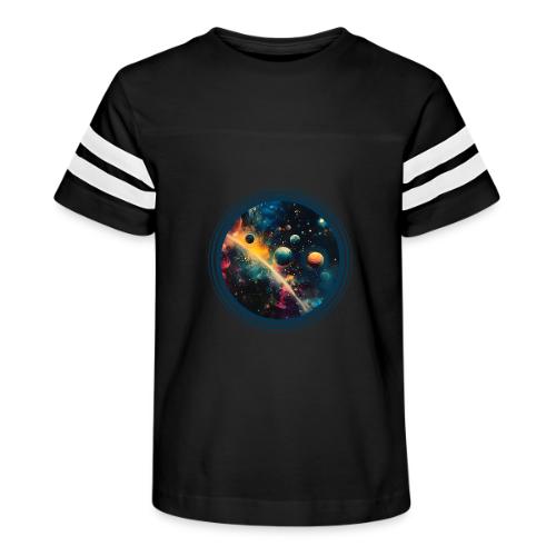 Painted Planetscape - Kid's Football Tee