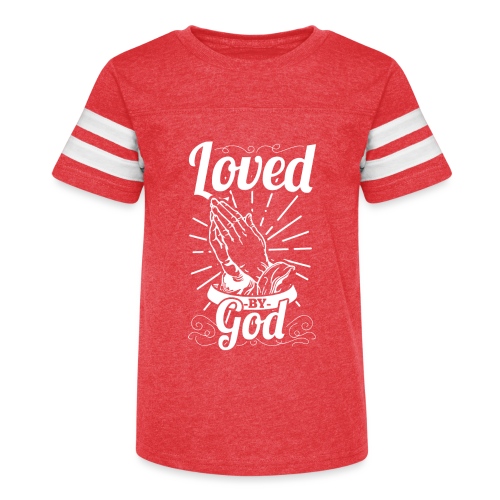 Loved By God - Alt. Design (White Letters) - Kid's Football Tee